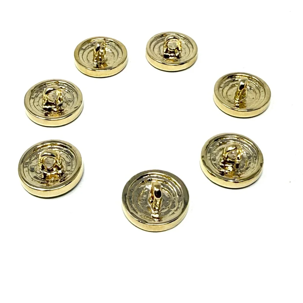 St. John Sport by Marie‎ Gray Mint Green Enamel Logo Buttons Gold Tone Set of 7